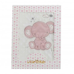 Baby blanket Elephant Pink Double-sided Embroidery (100 x 75 cm)