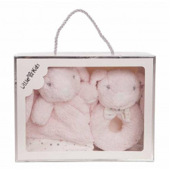 Одеяло для ребенка Розовый кролик-погремушка 30 x 30 см