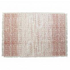 Carpet DKD Home Decor Beige Orange Polyester Cotton Fringe 160 x 230 x 1 cm