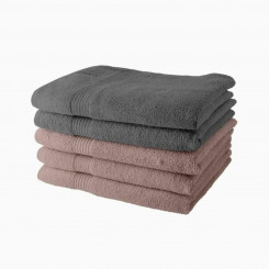 Набор полотенец TODAY Серый Светло-Розовый 5 шт. 70 x 130 см