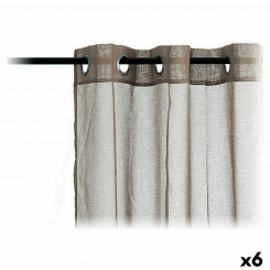 Curtains 140 x 260 cm Brown (6 Units)