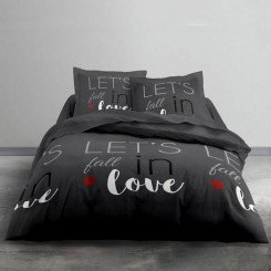 Bedding set TODAY Love Gray 240 x 260 cm