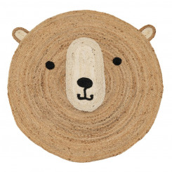 Carpet Bear Beige Natural 100% Jute 100 x 100 cm
