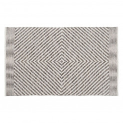 Carpet White Gray 70 % cotton 30 % Polyester 120 x 180 cm