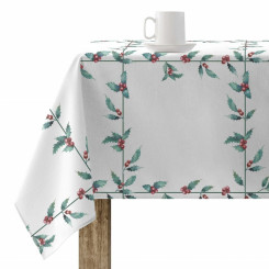 Stain-resistant resin-coated tablecloth Mauré White Christmas 200 x 180 cm