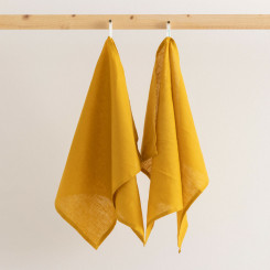 Kitchen towel Mauré Mustard 45 x 70 cm 2 Units