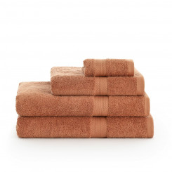 Bath towel Terracota Orange 50 x 100 cm 50 x 1 x 10 cm 2 Units