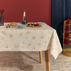 Stain-resistant resin-coated tablecloth Harry Potter Hogwarts Christmas 100 x 140 cm