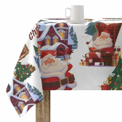 Stain-resistant resin-coated tablecloth Mauré Papa Noel 140 x 140 cm