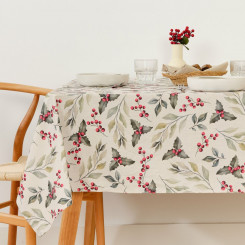 Stain-resistant resin-coated tablecloth Muaré Christmas 250 x 140 cm