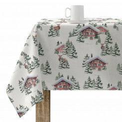 Stain-resistant resin-coated tablecloth Muaré Christmas 140 x 140 cm