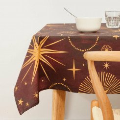 Stain-resistant resin-coated tablecloth Muaré Christmas 300 x 140 cm