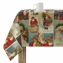 Stain-resistant resin-coated tablecloth Muaré Vintage Christmas 250 x 140 cm