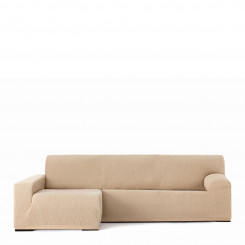 Cover with long armrests for the left-hand deck chair Eysa TROYA Beige 170 x 110 x 310 cm