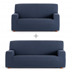Set of sofa covers Eysa TROYA Blue 70 x 110 x 210 cm 2 Pieces, parts