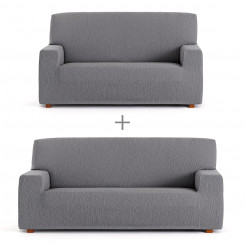 Set of sofa covers Eysa TROYA Gray 70 x 110 x 210 cm 2 Pieces, parts