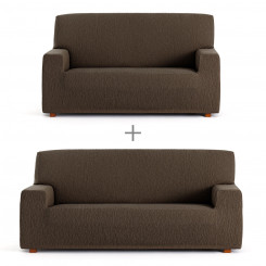 Set of sofa covers Eysa TROYA Brown 70 x 110 x 210 cm 2 Pieces, parts