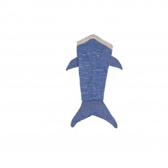 Blanket Crochetts Blanket Blue Shark 60 x 90 x 2 cm