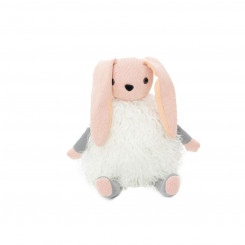 Pillow Crochetts White Gray Pink Rabbit 24 x 34 x 9 cm