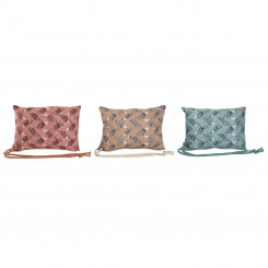 Cushion Home ESPRIT Brown Turquoise Blue Coral Red 30 x 10 x 20 cm (3 Units)