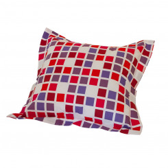 Cushion cover Alexandra House Living Red 55 x 55 cm 55 x 55 + 5 cm Squares