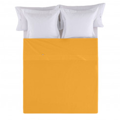 Straight bed sheet Alexandra House Living Yellow 280 x 270 cm