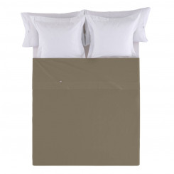 Straight bed sheet Alexandra House Living Light brown 170 x 280 cm