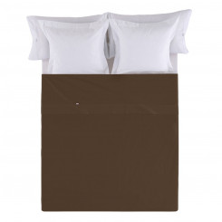 Straight bed sheet Alexandra House Living Brown Chocolate 240 x 280 cm