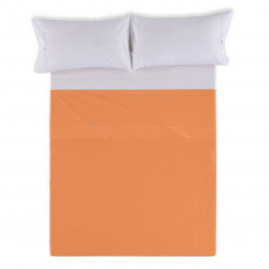 Straight bed sheet Alexandra House Living Orange 220 x 275 cm