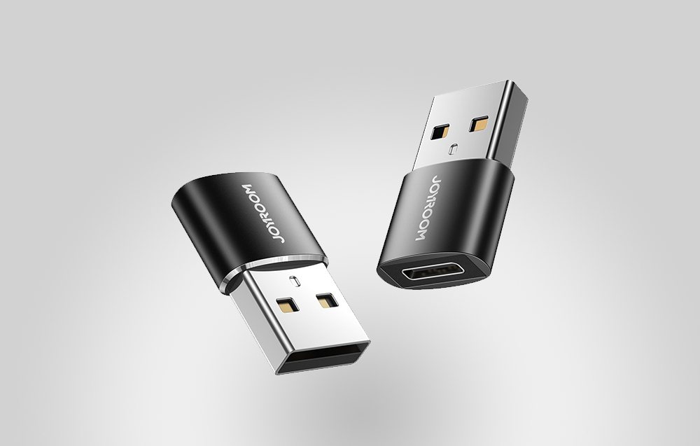 Joyroom/S-H152-USB-папа-тип-C-мама-адаптер-2 шт.-черный/1