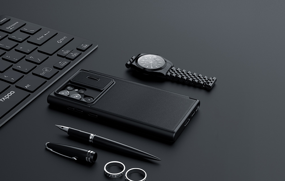 Nillkin/Nillkin-CamShield-Leather-Case-Samsung-Galaxy-S22-Ultra-Black/4