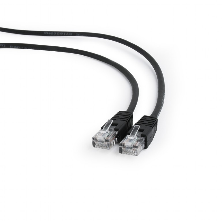 Patch Cable Cat5E Utp 0.5M / Black Pp12-0.5M / Bk Gembird