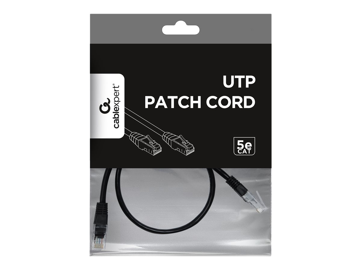 Patch Cable Cat5E Utp 0.5M / Black Pp12-0.5M / Bk Gembird