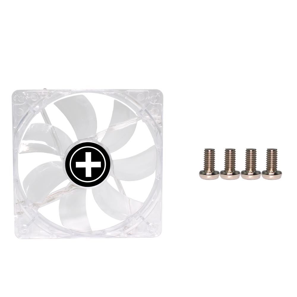 Case Fan 120Mm Transp 3Pin+4P / Red 12V Xf046 Xilence