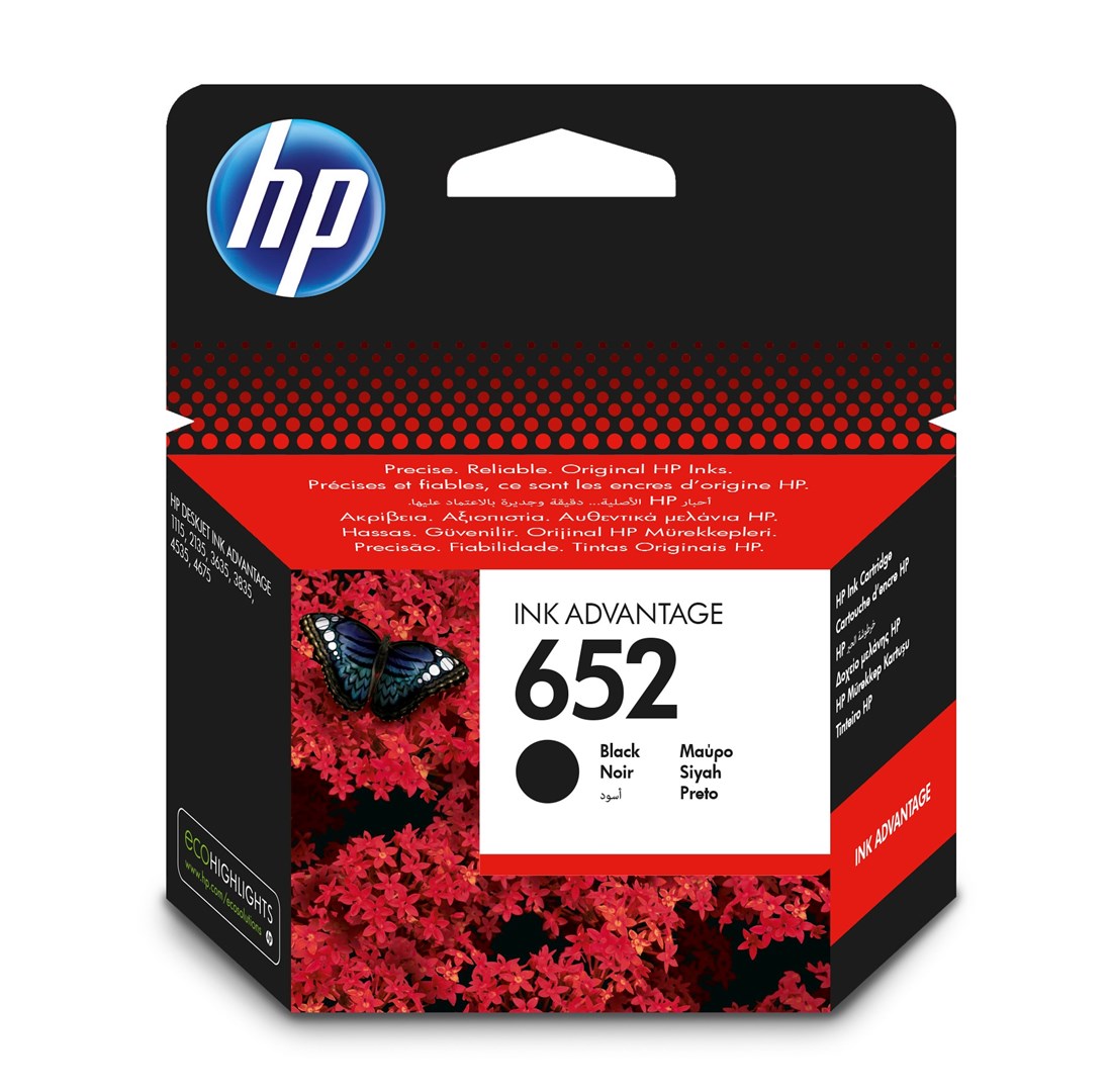 Ink Cartridge Black No.652 / F6V25Ae Hp