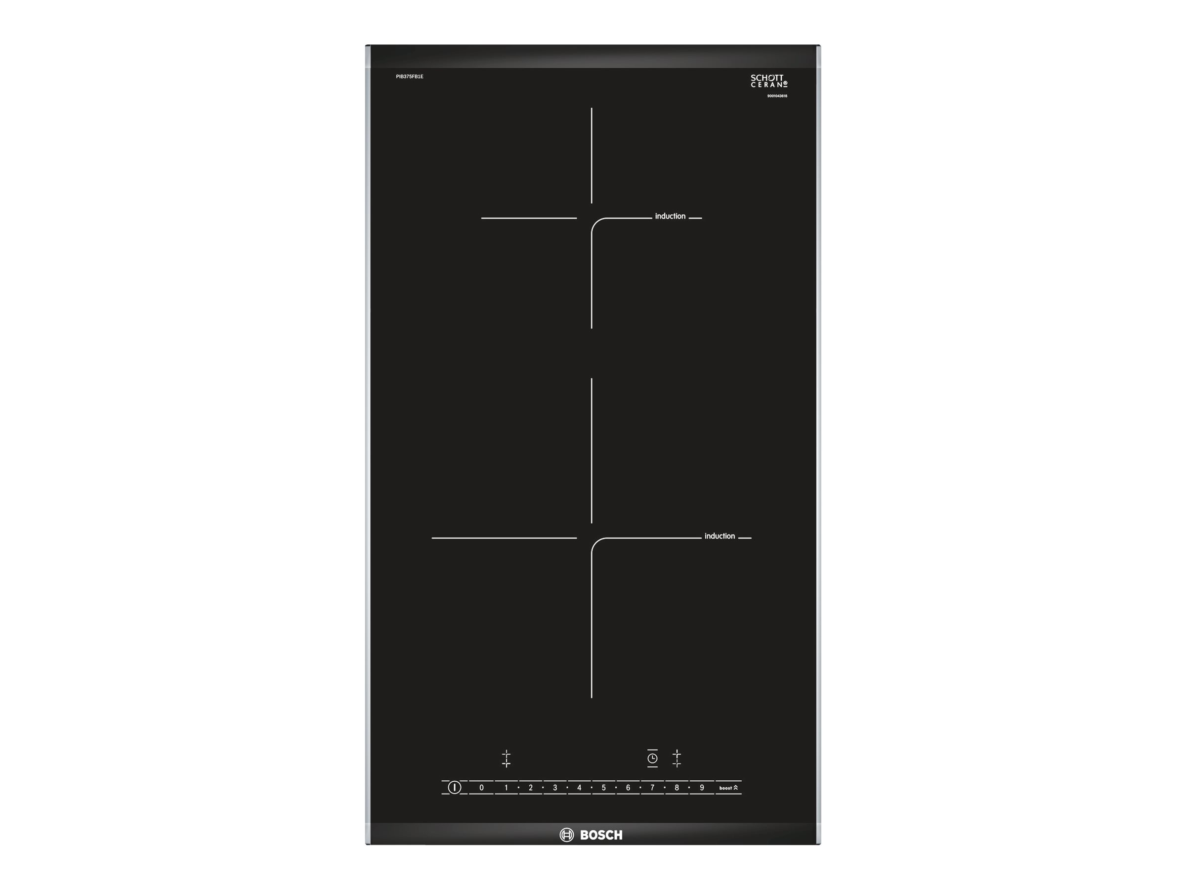 BOSCH Domino Induction Hob PIB375FB1E, steel frame
