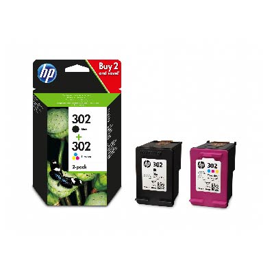 HP 302 2-pack Black/Tri-color Original Ink Cartridges