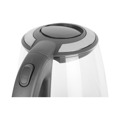 ECG Electric kettle RK 2020 Grey Glass, 2 L, 360° base with power cord storage, Blue backlight, 1850-2200 W