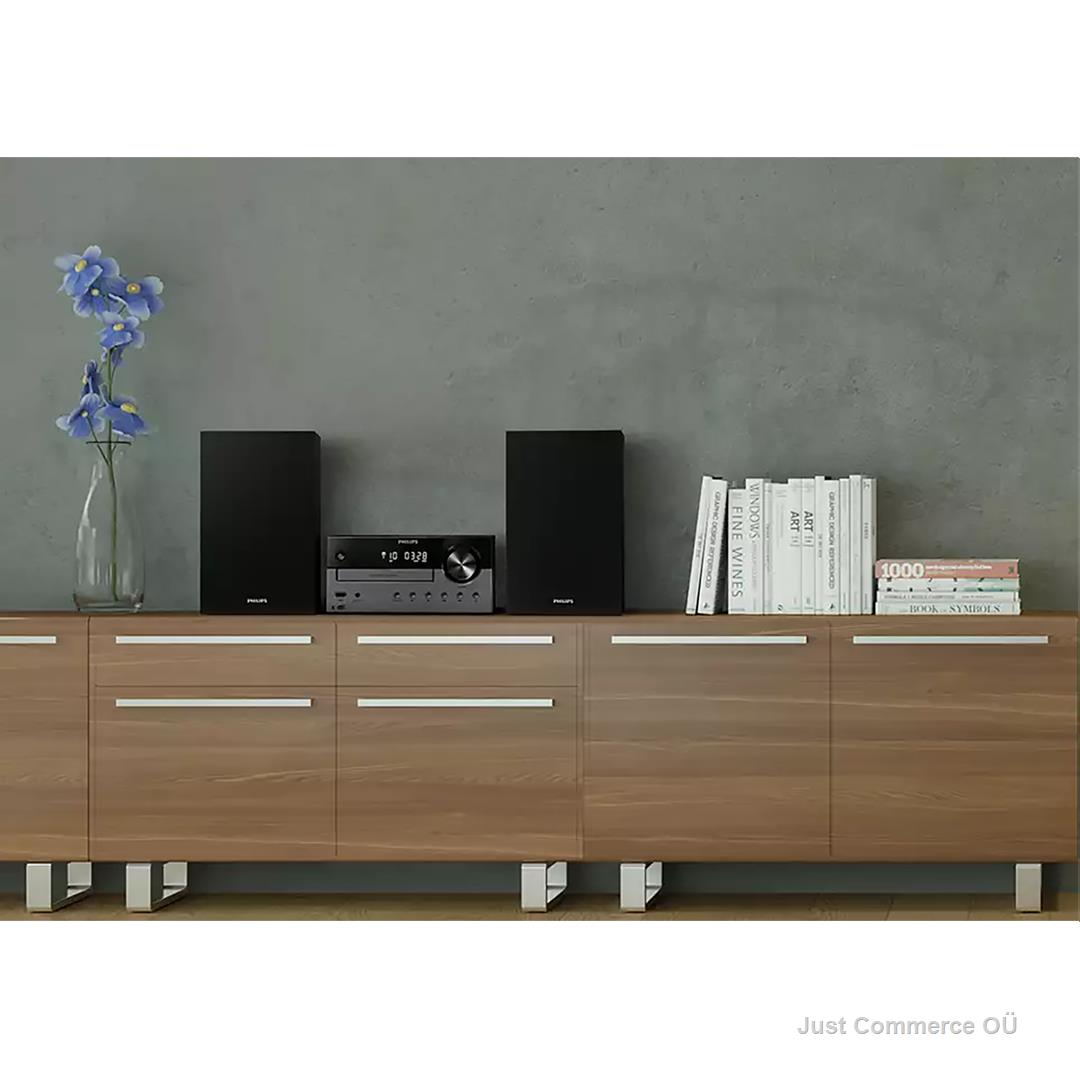 Philips Micro music system TAM4505/12,60W, Audio-in connector, Bluetooth, CD, MP3-CD, USB, DAB+, FM, USB port for charging