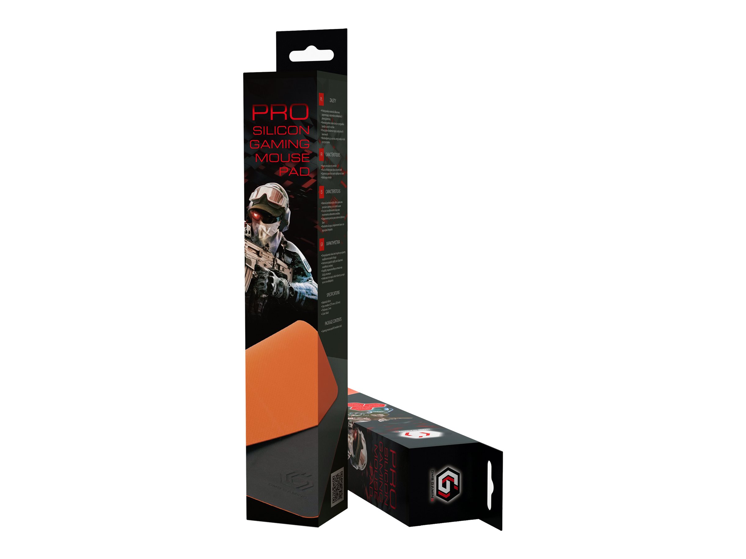 Gembird Silicon Pro Gaming Mouse Pad Black M 275x320mm