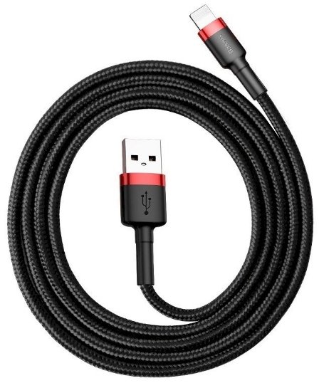 Baseus Cafule USB Lightning Cable 2.4A 0.5m (black and red)