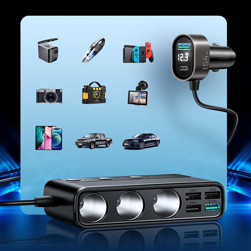 Car charger JOYROOM JR-CL06 Multi-Port (black)