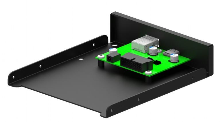 Adapteris Gembird Internal 3.5 Front PC Panel USB 3.1 Type-A + Type-C Port Black