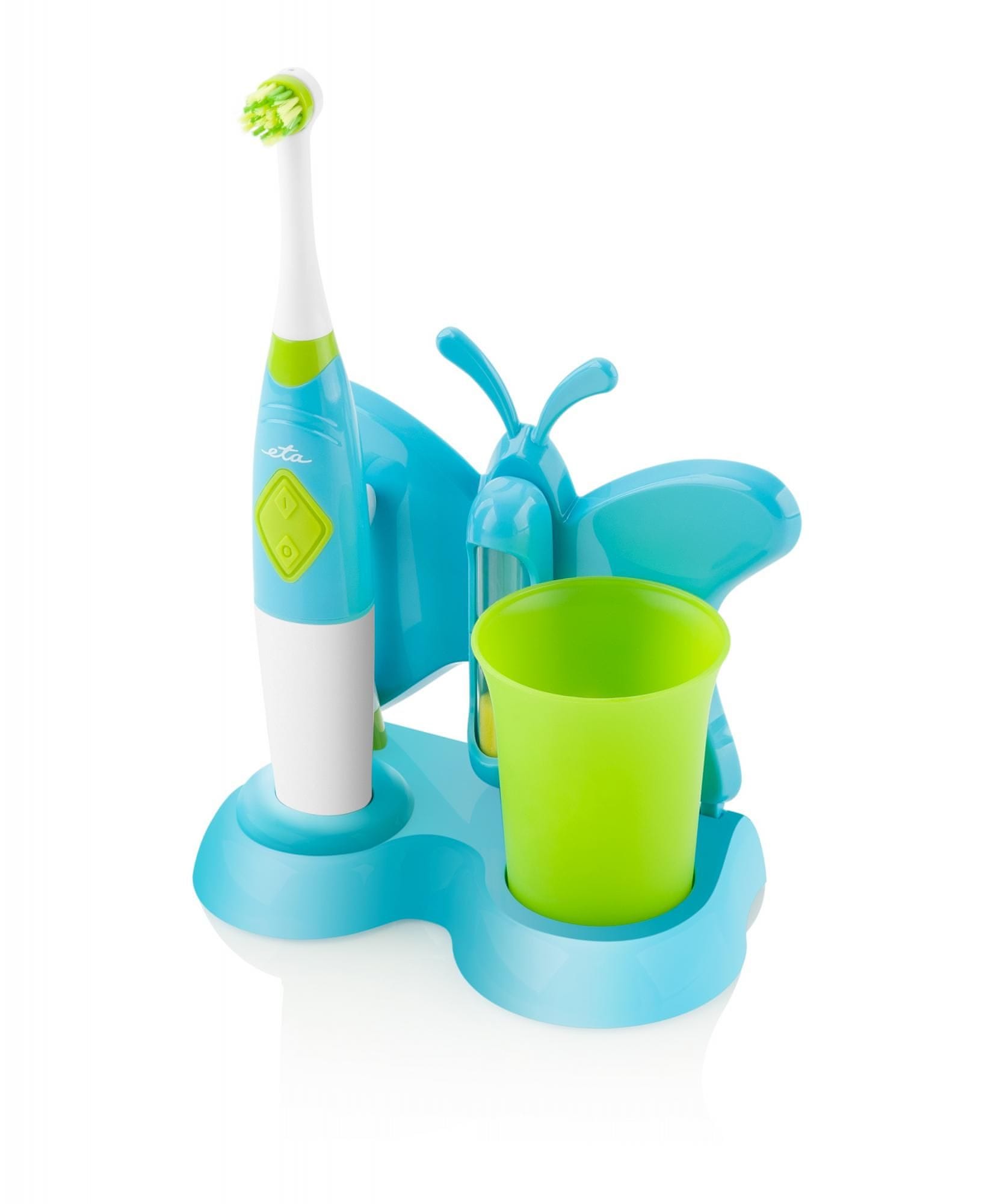 ETA Toothbrush with water cup and holder Sonetic  ETA129490080 Battery operated For kids Number of brush heads included 2 Number of teeth brushing modes 2 Blue