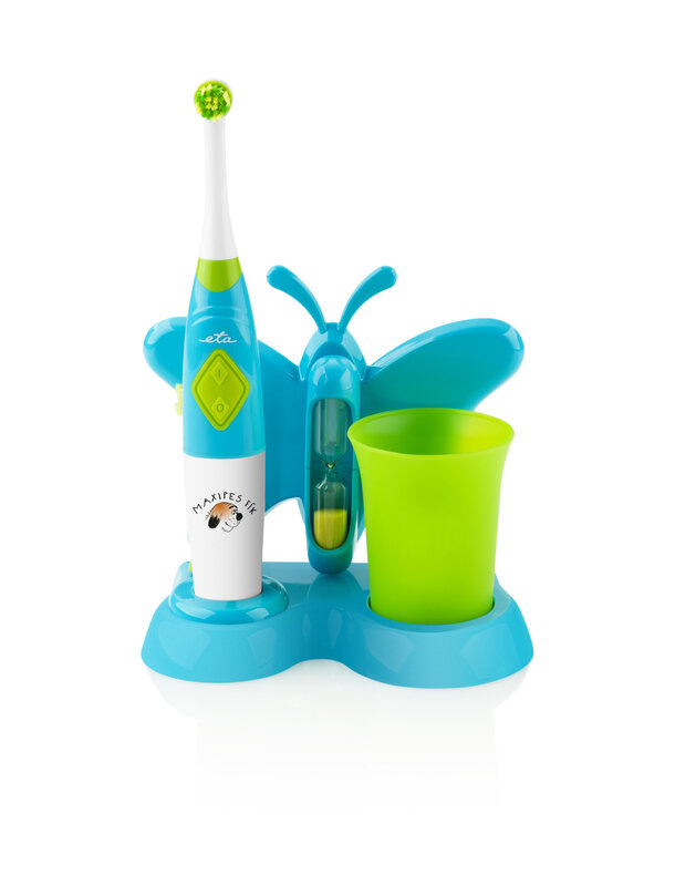 ETA Toothbrush with water cup and holder Sonetic  ETA129490080 Battery operated For kids Number of brush heads included 2 Number of teeth brushing modes 2 Blue
