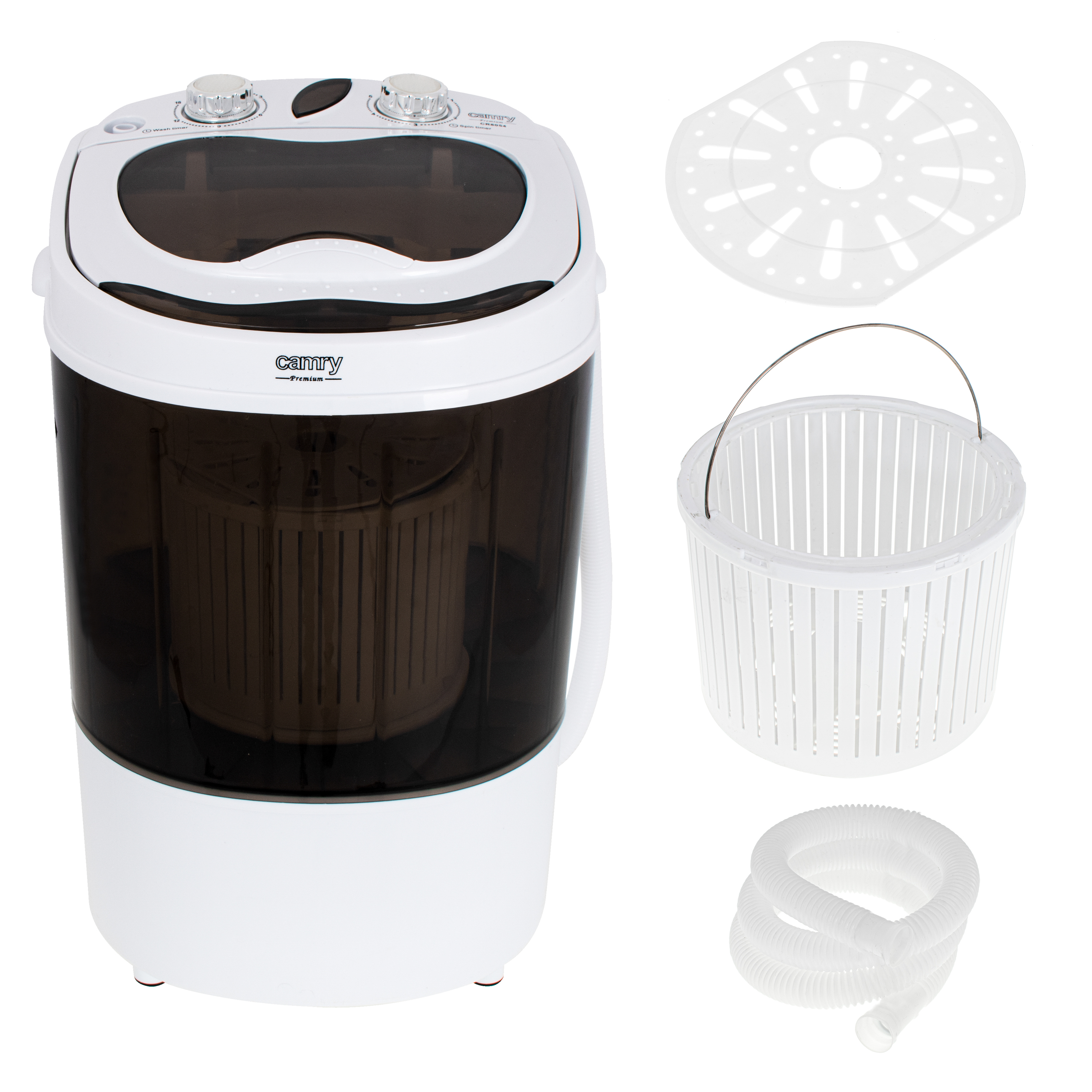 Camry Mini washing machine CR 8054 Top loading Washing capacity 3 kg Depth 37 cm Width 36 cm White/Gray