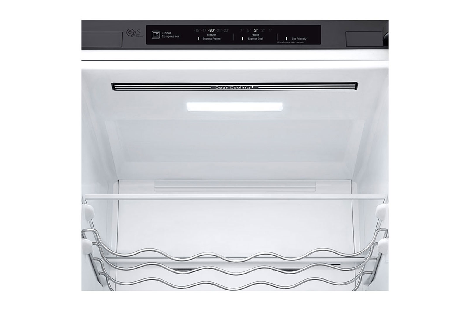 LG Refrigerator GBB72PZEMN Energy efficiency class E Free standing Combi Height 203 cm No Frost system Fridge net capacity 277 L Freezer net capacity 107 L 36 dB Silver