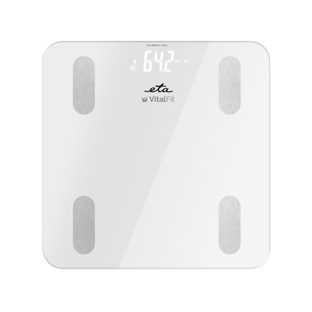ETA Smart Personal Scale Vital Fit ETA678190000 Body analyzer Maximum weight (capacity) 180 kg Accuracy 100 g Body Mass Index (BMI) measuring White