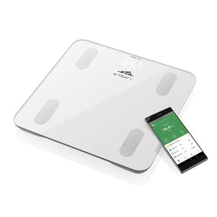 ETA Smart Personal Scale Vital Fit ETA678190000 Body analyzer Maximum weight (capacity) 180 kg Accuracy 100 g Body Mass Index (BMI) measuring White