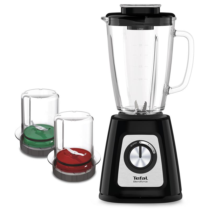 TEFAL Blender BL438831 BlendForce Tabletop 800 W Jar material Glass Jar capacity 1.25 L Ice crushing Black